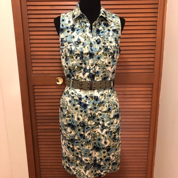 Taylor Dresses & Skirts - Taylor belted floral shirt dress 10